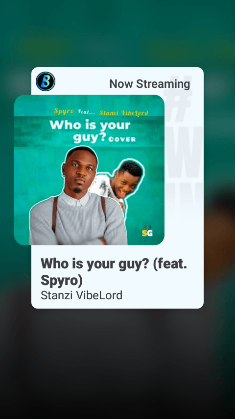 Stanzi VibeLord - Who Is Your Guy? Cover