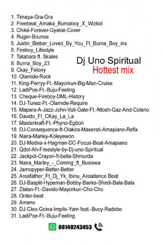 Dj Uno Spritual - Dj Uno Spiritual Hottest Mix