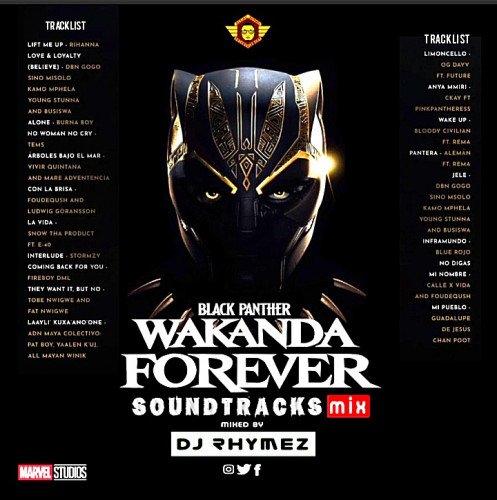 Dj Rhymez Da-mixlord - Wakanda Forever Soundtracks Mix 2022